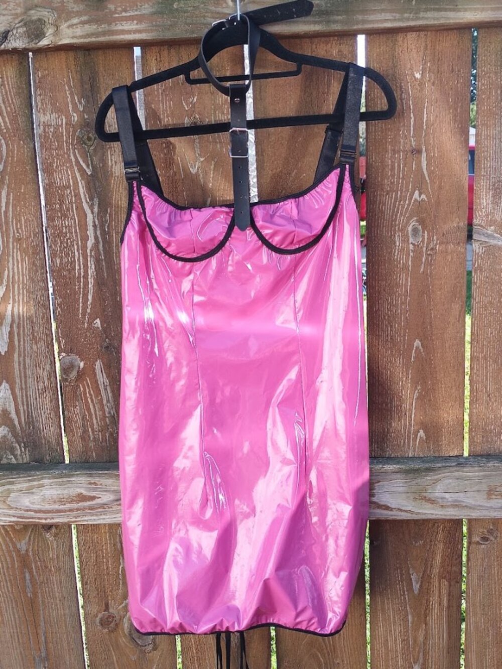 PVC Lace Back Mini Dress Sz. S Halloween